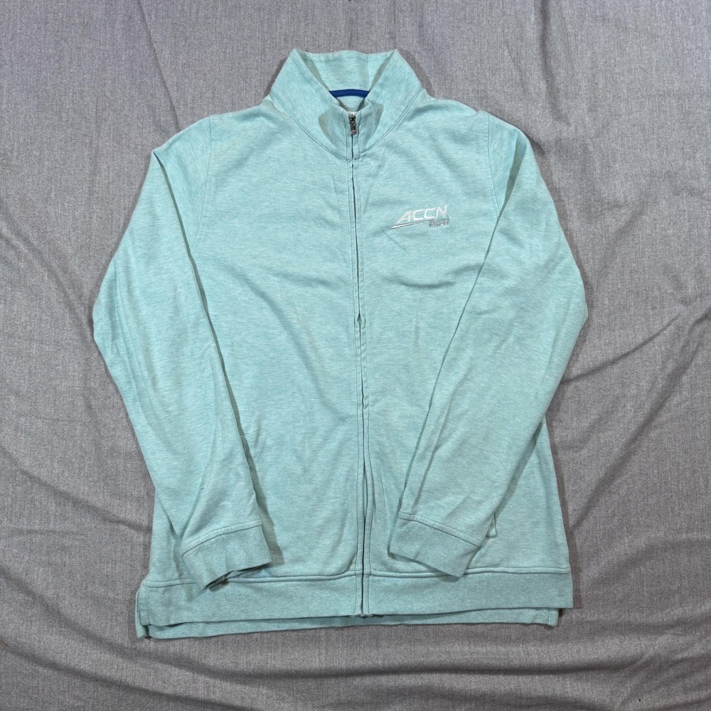 Peter Millar Full Zip Jacket Mens Large Blue AACN ESPN Golf Lightweight Pullover